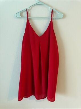 Tobi Red Spaghetti Strap Mini Dress